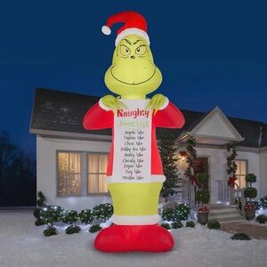 19 FT COLOSSAL GRINCH W/ NAUGHTY LIST AIRBLOWN CHRISTMAS INFLATABLE "New in box"